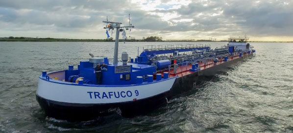 Trafuco NV neemt een nieuw binnenvaartschip in gebruik
