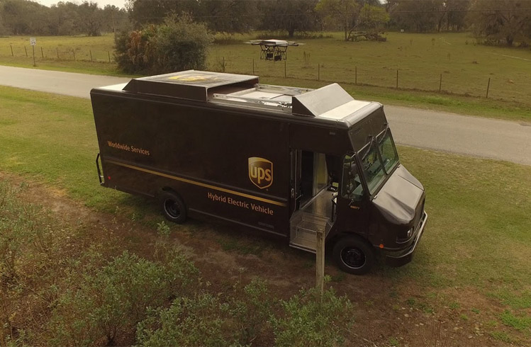 UPS test levering aan huis met drone