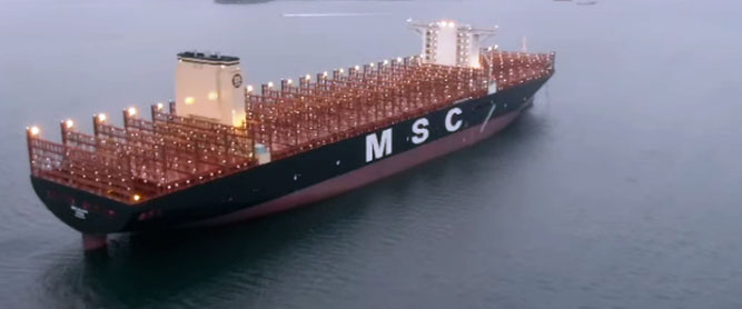 Samsung Heavy Industries levert grootste containerschip ter wereld aan MSC