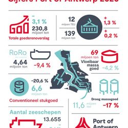 Record containeroverslag beperkt schade in coronajaar 2020 bij Port of Antwerp