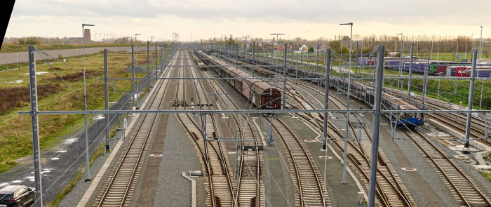 Haven Zeebrugge - spoorwerken vormingsstation goederentreinen