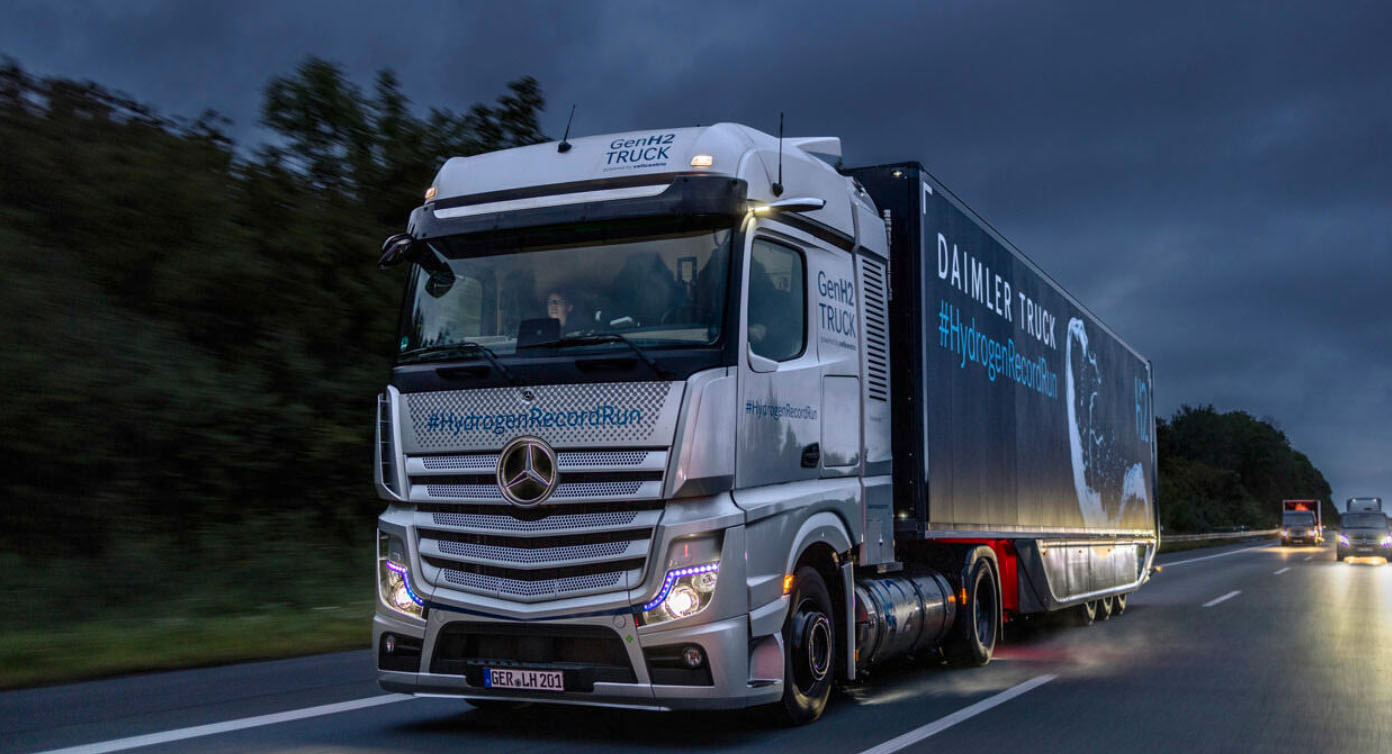 Daimler Truck laat prototype van GenH2 truck 1047 kilometer rijden met