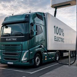 Elektrische vrachtwagen - AI generated