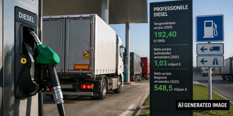UPTR waarschuwt: afbouw professionele diesel kan België meer dan 1 miljard euro accijnzen kosten