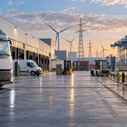 Elektrische vrachtwagen - AI generated