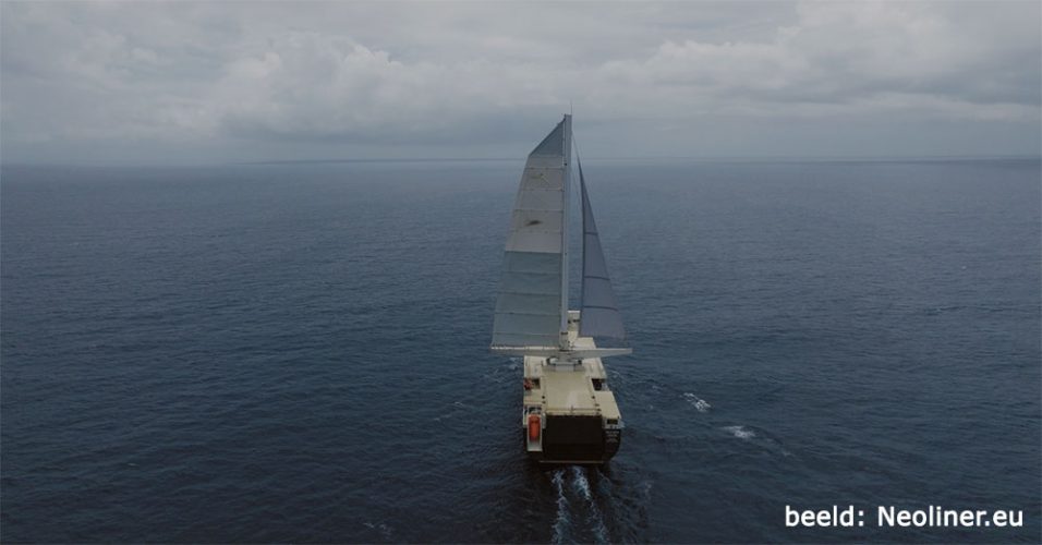 Windgedreven vrachtschip Neoliner Origin voegt Zeebrugge toe aan trans-Atlantische lijndienst