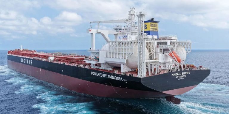 CMB.TECH stuurt eerste ammoniakbulker Mineral Europa naar Australië