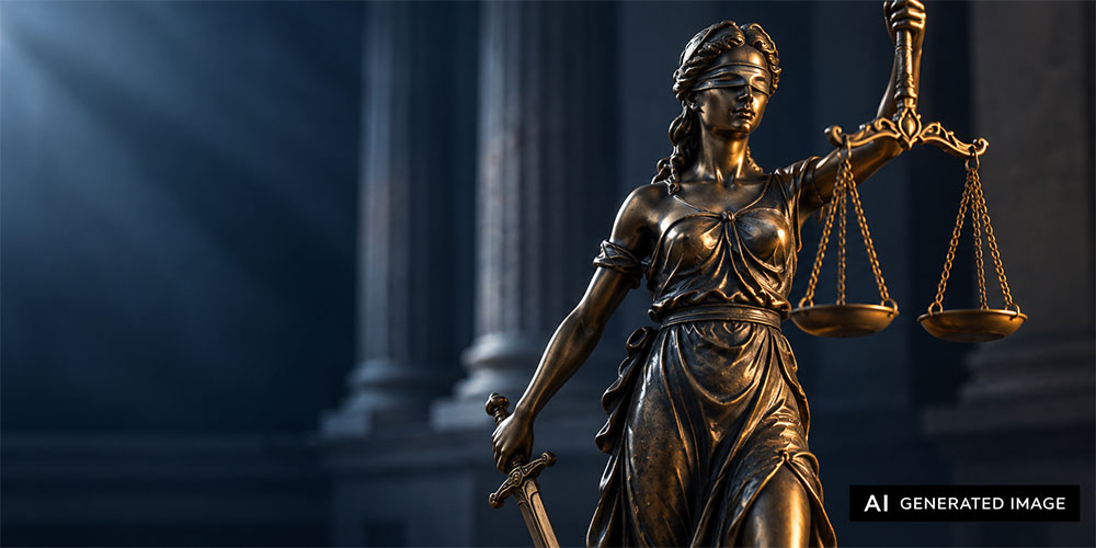 Vrouwe Justicia - Gerechtigheid - Lady Justice - Wetgeving - Logistiek